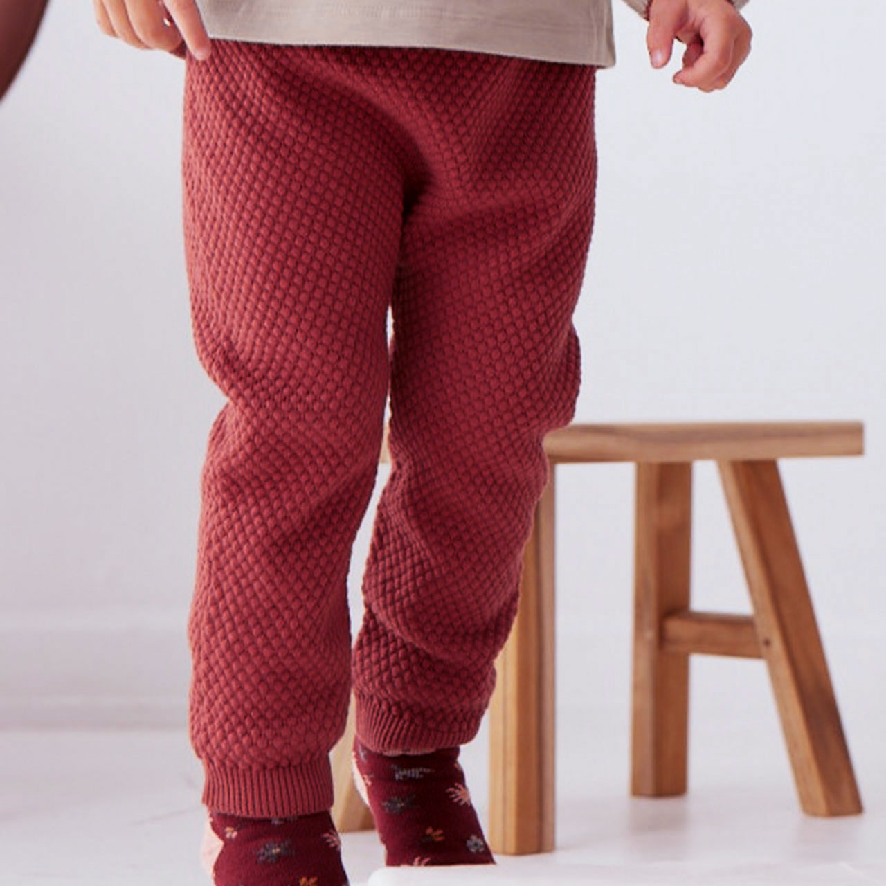 Strukturierte Strickhose