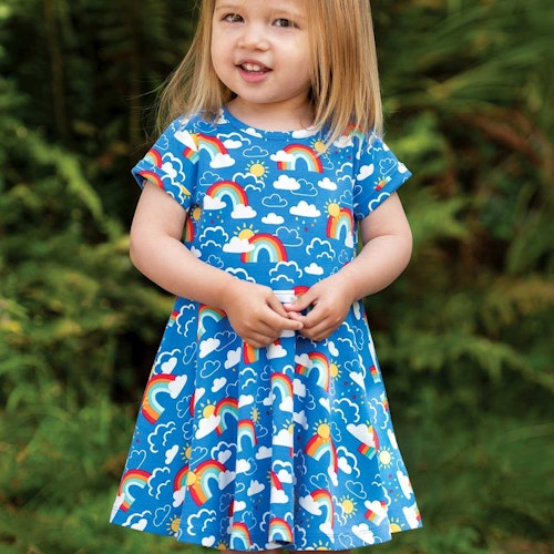 Flatter Sommerkleid Regenbogen