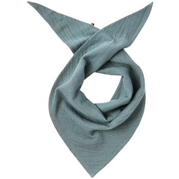 Großes Dreiecktuch Musselin rauchblau