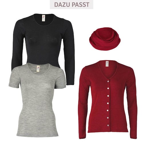 Damen Wolle Seide Cardigan
