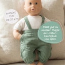 Vorschaubild Puppen Latzhose m. Shirt 28-35cm grün, Bio-Baumwolle