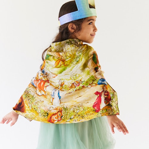 Spieltuch Seide Beatrix Potter Peter Hase Suchbild 53x74cm