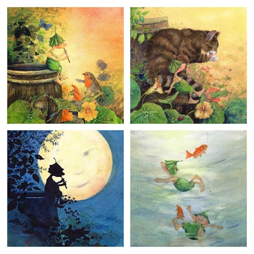 4 StoryLux Silhouetten: Gartenabenteuer