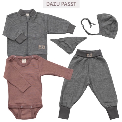 Babyjacke Wolle Seide mit Bündchen