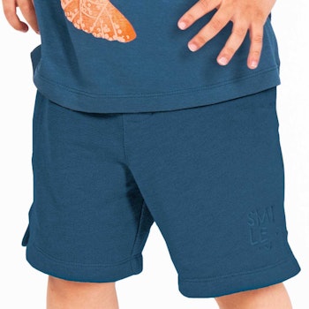 Knielange Shorts Sommer-Sweat ozeanblau