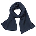 Vorschaubild Warmer Damen Strickschal dunkelblau melange