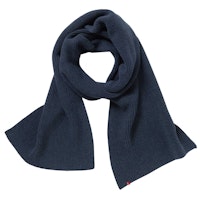 Warmer Damen Strickschal dunkelblau melange