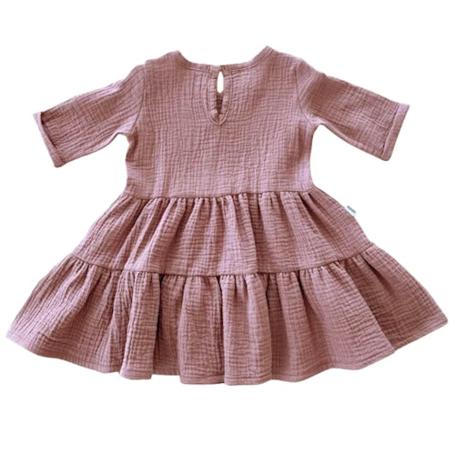 Flatterkleid Musselin 3/4 Arm