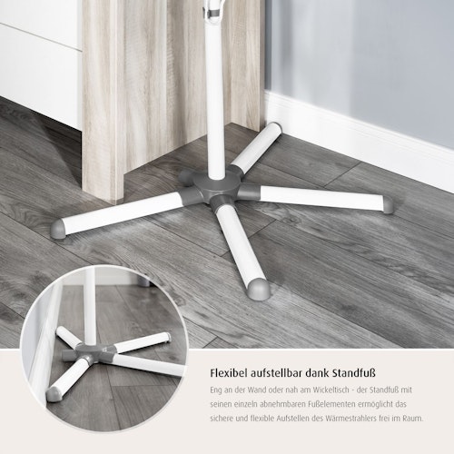 2in1 Wickeltisch - Heizstrahler - Stand- od. Wandmontage