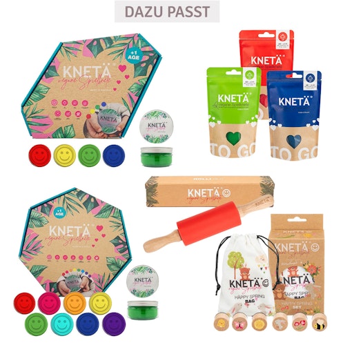 Knetstempel Holz 6er-Set Frühling