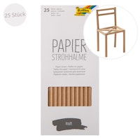 Papier Strohhalm 25 Stück lebensmittelecht braun