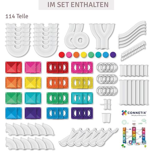 Connetix Magnetbausteine Kugelbahn 114 Teile – bunt