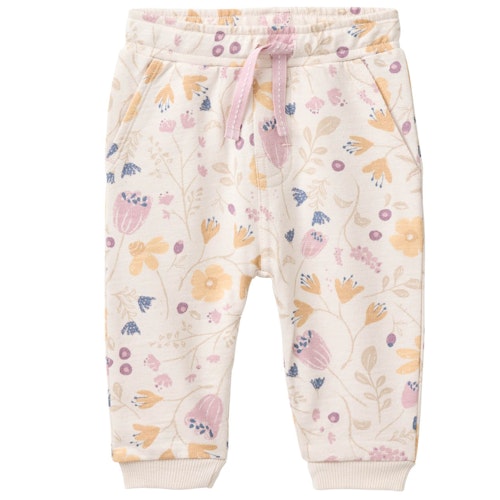 Weiche Sweathose Blümchen beige