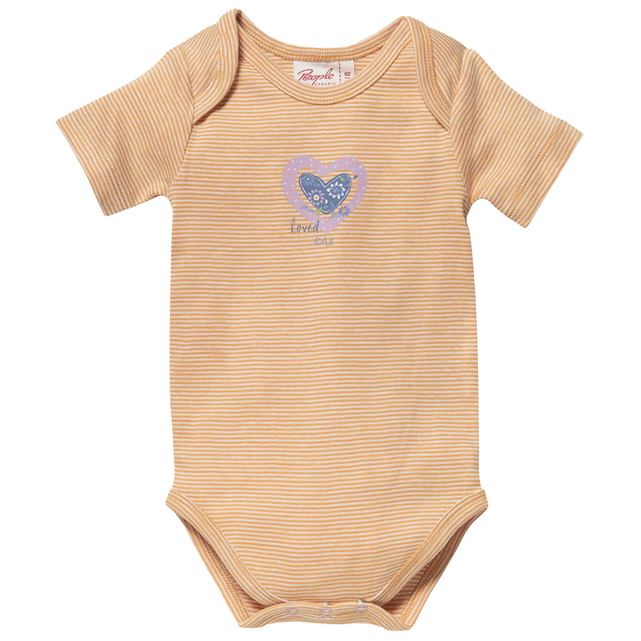 Kurzarmbody gestreift Herz