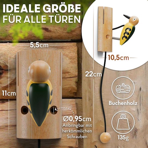 Charly Klopfspecht - Klingel aus Holz