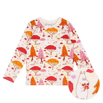 Langarmshirt Mumin-Motive creme