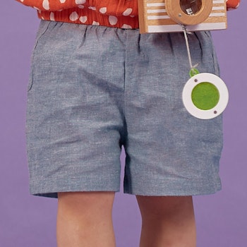 Elegante Mädchen Shorts in hellem jeansblau