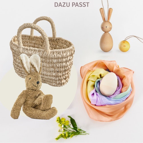 Spieltuch Seide pastell Regenbogen mittel 89 x 89 cm