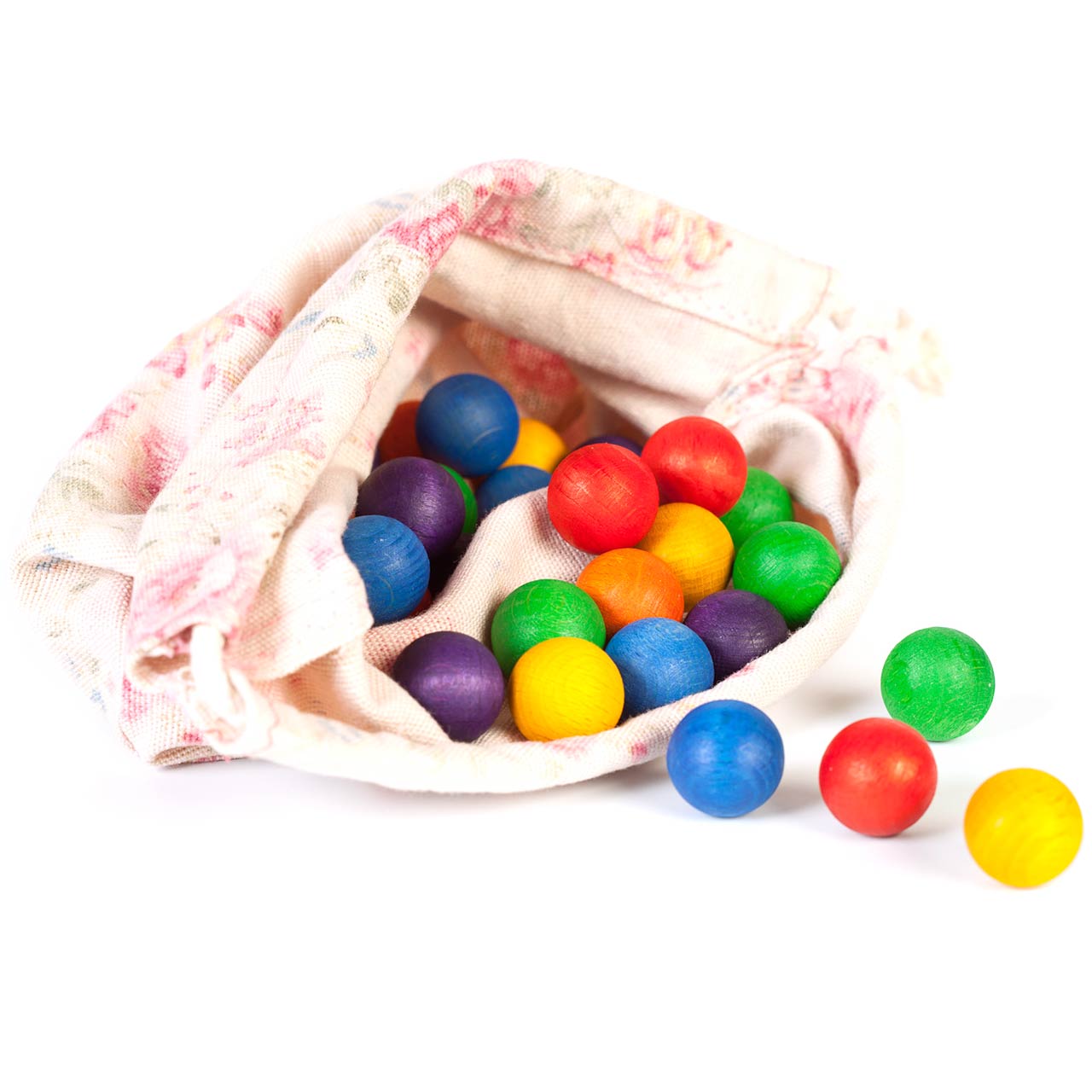 Marbles - 36 bunte Holzmurmeln für Kinder ab 3 Jahren