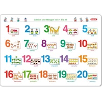 Lerntafel Zahlen und Mengen 1-20 ab 5 Jahre - 45 x 32 cm