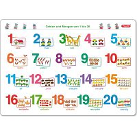 Lerntafel Zahlen und Mengen 1-20 ab 5 Jahre - 45 x 32 cm