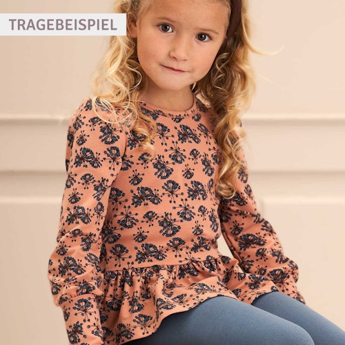 Schößchen Langarmshirt Stehkragen