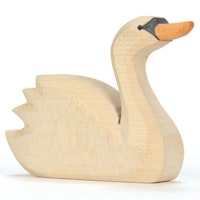 Schwan Kopf hoch Holzfigur 6 cm hoch