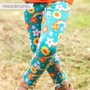 Vorschaubild Leggings Doppelpack Blumen uni