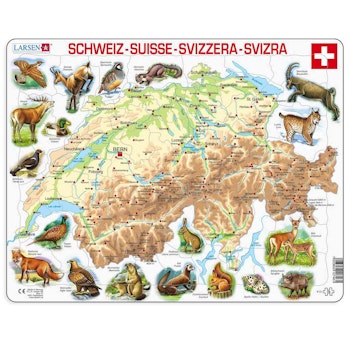 Lernpuzzle Schweiz Karte für Kinder ab 6 Jahre