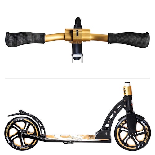 Alu Scooter bis 100kg 6-99 Jahre Gold 215/230mm-Räder