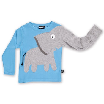 Elefanten Langarmshirt blau