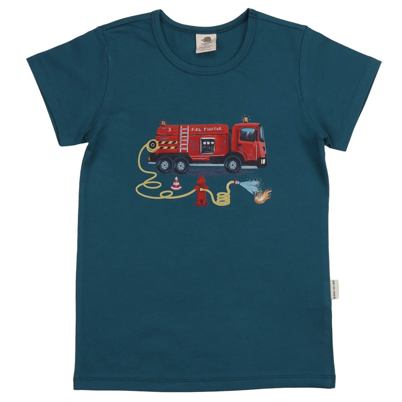 Feuerwehr Herren T-Shirt KF12DE – Kurzarm, 100% Baumwolle, Mit Reflektierendem Druck
