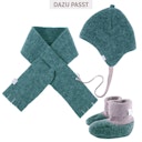 Vorschaubild Warme Wollfleece Babyschuhe petrol
