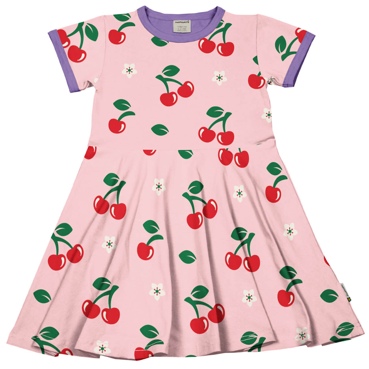Flatterkleid kurzarm mit Alloverprint 