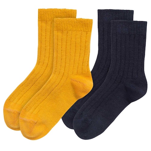 Gerippte Babysocken Doppelpack