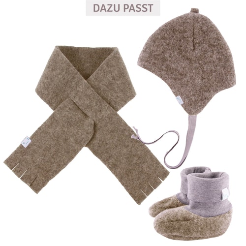 Warme Wollfleece Bindemütze