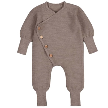 Baby Strickoverall aus Merinowolle, rose