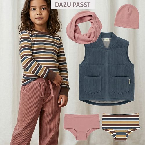 Weste gefüttert Denim Blau