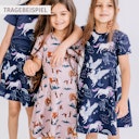 Vorschaubild Lockeres Kleid kurzarm Einhorn