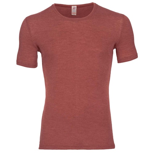 Herren Wolle Seide kurzarm Shirt