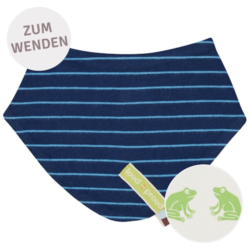 Wende-Dreiecktuch Streifen marine