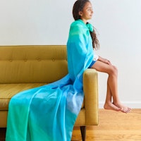 Großes Spieltuch Seide Meer 178 x 89 cm