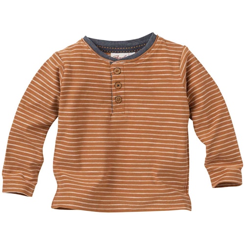 Henley Langarmshirt Ringel