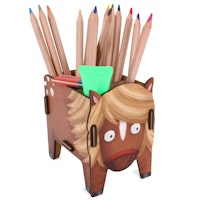 Stiftehalter Pferd – Holz Stiftebox mit Stecksystem