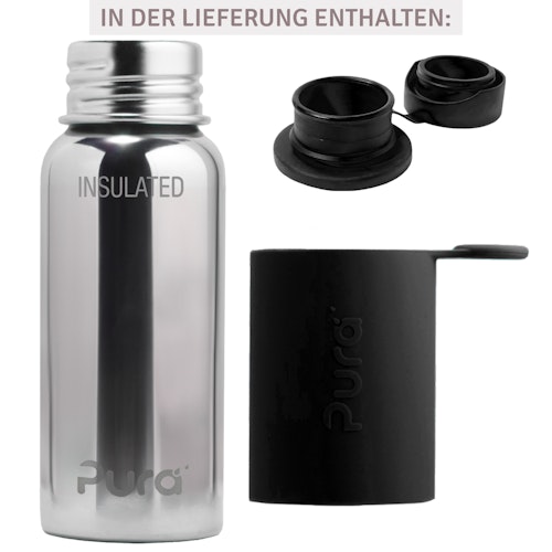 Isolierte Trinkflasche Sportverschluss aqua-blau 475ml