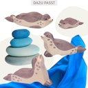 Vorschaubild Seehund Kopf hoch Holzfigur 6,5 cm