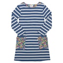 Vorschaubild Blumen Ringel Kleid mit Taschen
