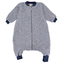 Vorschaubild Babyschlafsack Wollplüsch mit Füßen und Ärmeln