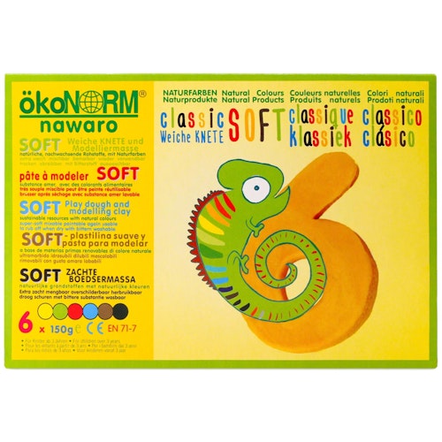 Soft Knete nawaro Set in 6 Farben - Classic