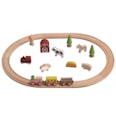 Vorschaubild Holz Eisenbahn Set Bauernhof 25 Teile